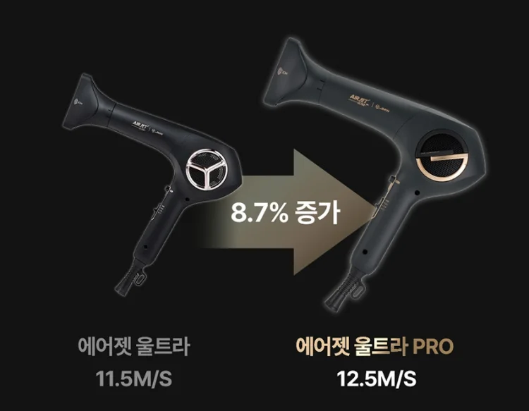 JMW 에어젯 울트라 PRO 고성능 터보 항공모터 헤어 드라이기 